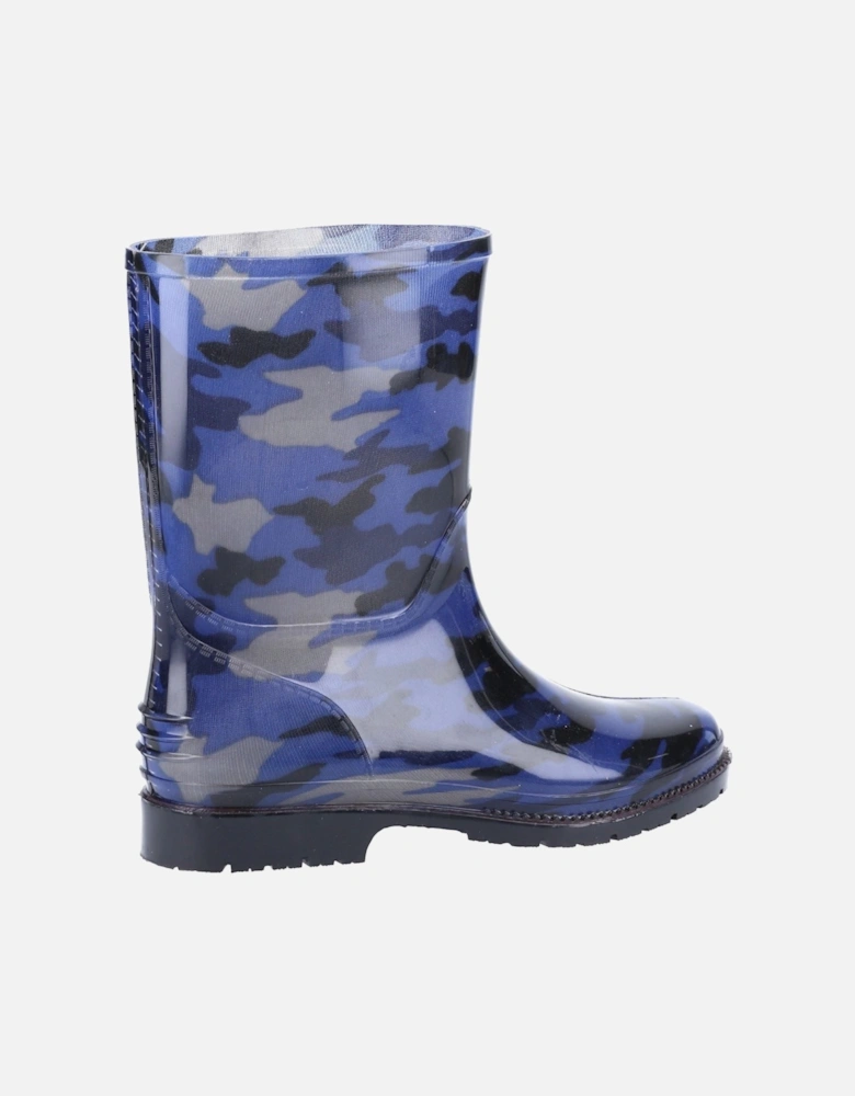 PVC Jnr PVC Girls's Navy Camo Wellington Boots