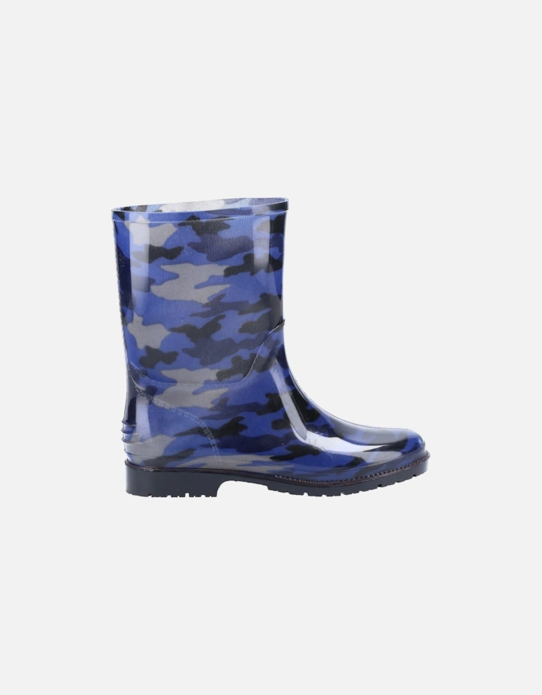 PVC Jnr PVC Girls's Navy Camo Wellington Boots