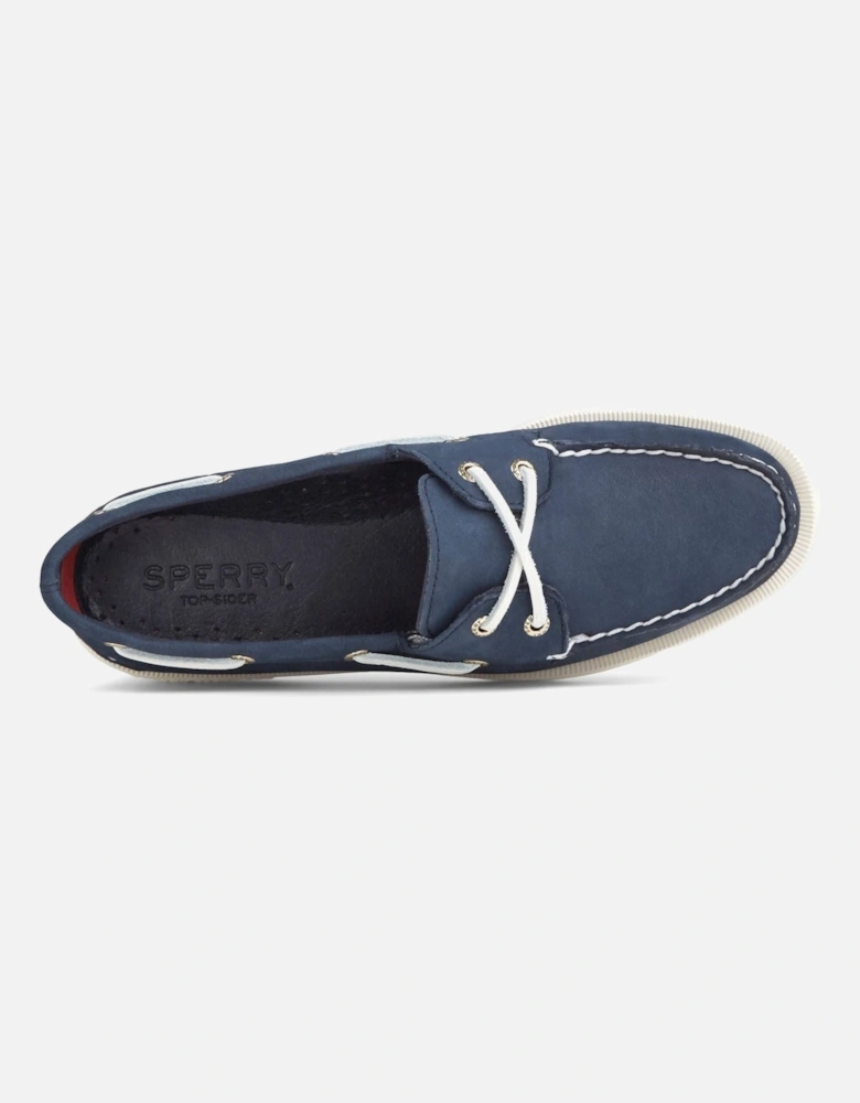 Sperry Authentic 2 Eye Leather Women's Navy Boat Shoes