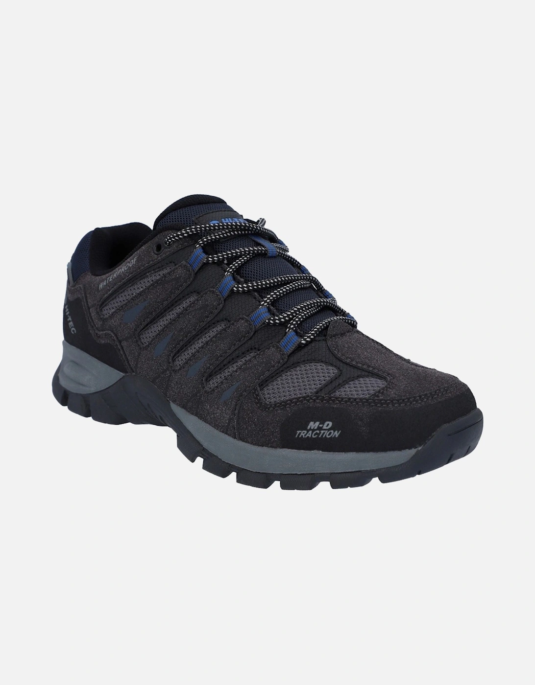 Corzo Low PU Suede Men's Charcoal/Nautical Blue Hiking Boots, 10 of 9