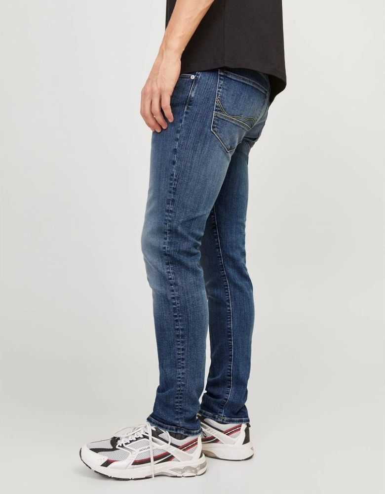 Glenn Fox Cotton Men's Blue Slim Jeans