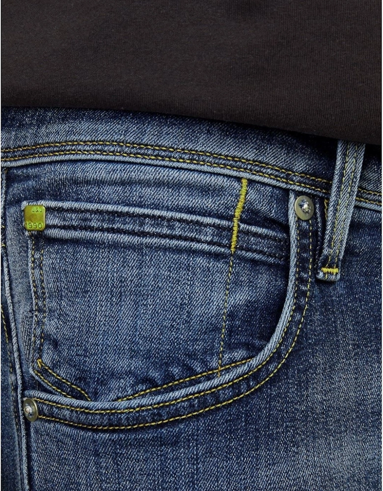 Glenn Fox Cotton Men's Blue Slim Jeans