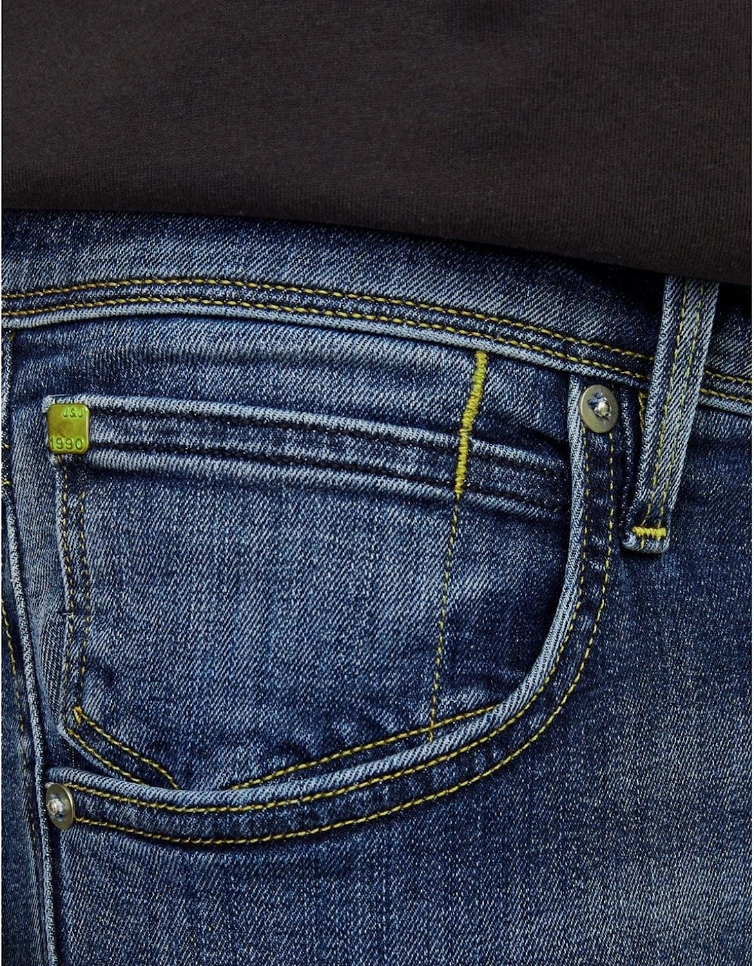 Glenn Fox Cotton Men's Blue Slim Jeans
