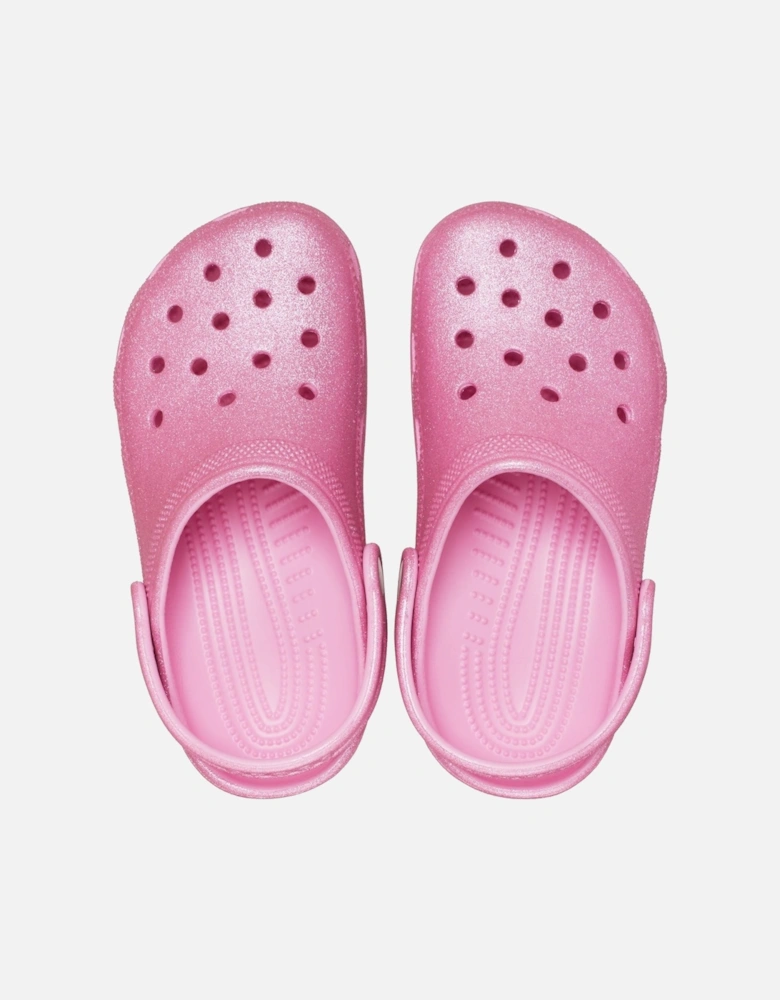Classic Glitter Thermoplastic Pink Tweed Glitter Loafers