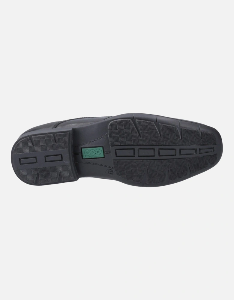 Dundee Leather Men's Black Slip-On Shoes