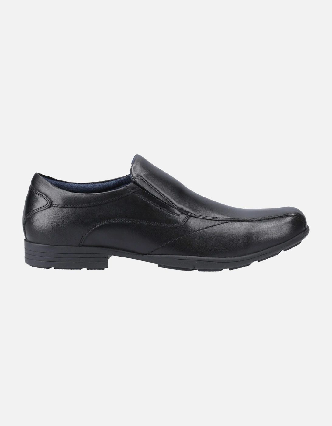 Dundee Leather Men's Black Slip-On Shoes