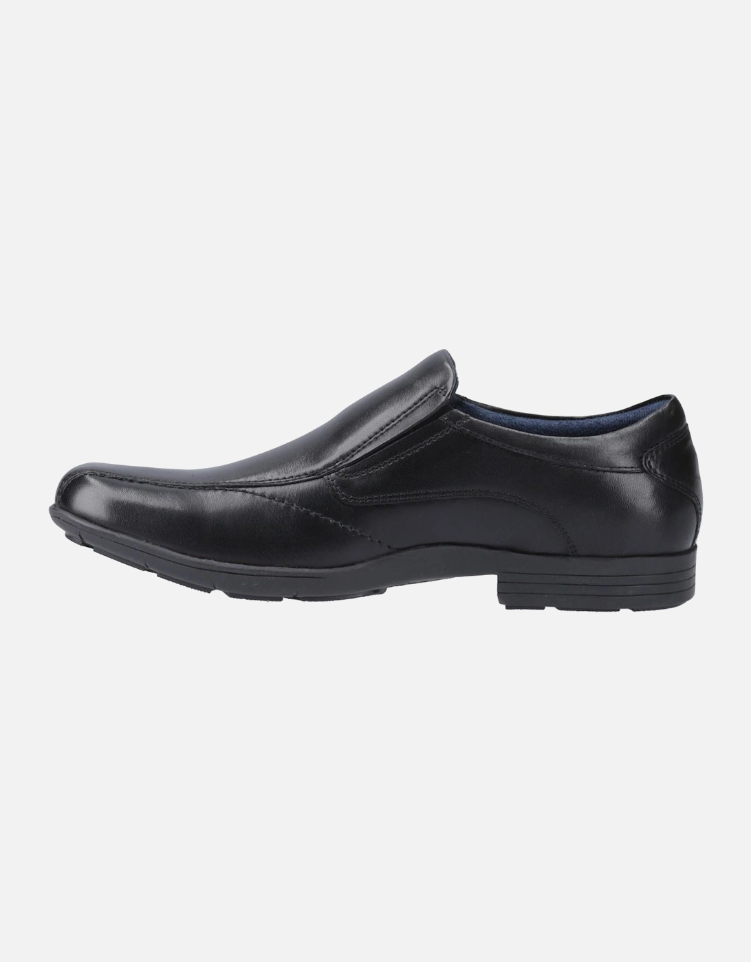 Dundee Leather Men's Black Slip-On Shoes
