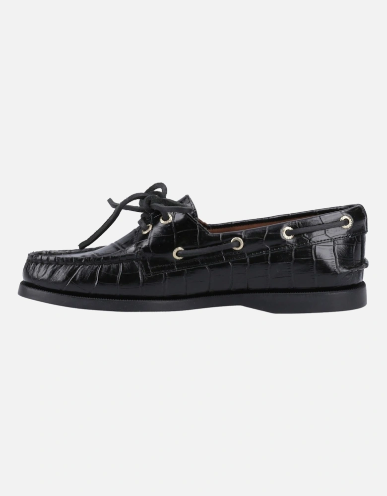 Sperry Authentic 2 Eye Leather Women's Black Boat Shoes