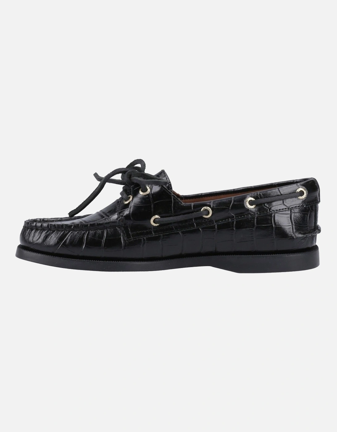 Sperry Authentic 2 Eye Leather Women's Black Boat Shoes