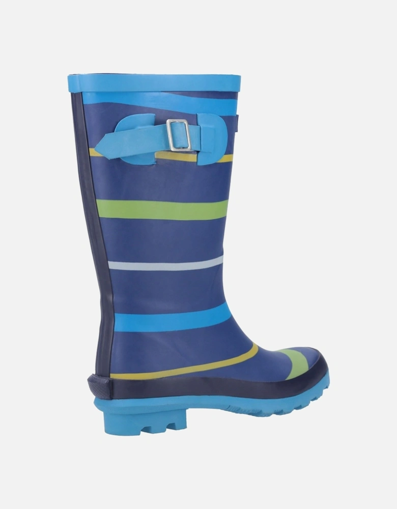 Stripe Wellington Rubber Boys's Blue/Green/Yellow Wellington Boots