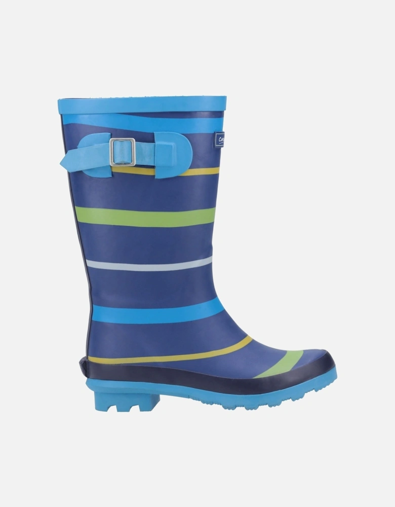 Stripe Wellington Rubber Boys's Blue/Green/Yellow Wellington Boots