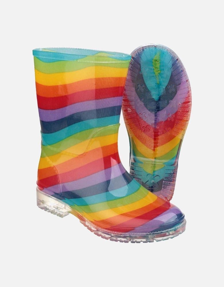 PVC Jnr PVC Girls's Rainbow Wellington Boots