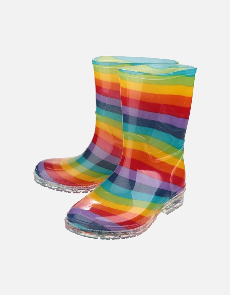 PVC Jnr PVC Girls's Rainbow Wellington Boots