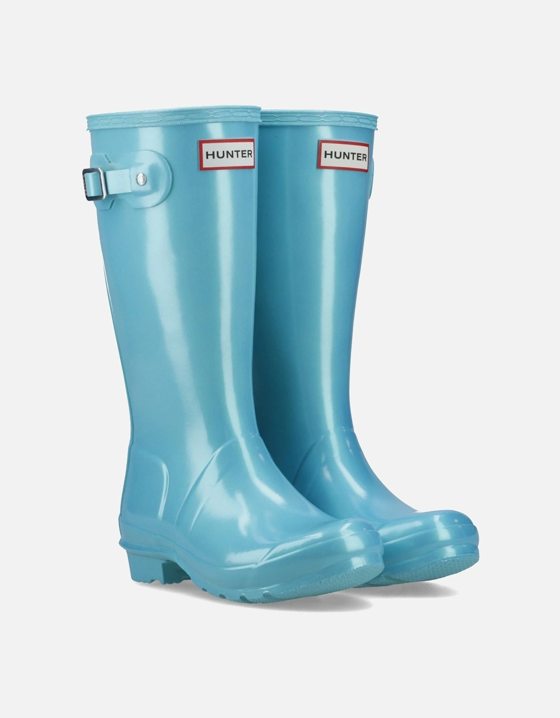 Hunter Unisex Blue Original Nebula Rubber Pool Wellington Boots - : Size 3 Kids