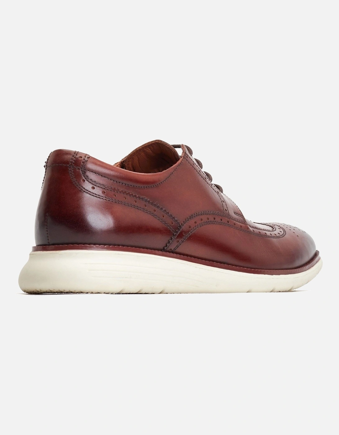London Flight Leather Men's Burnt Brown Brogues Shoes