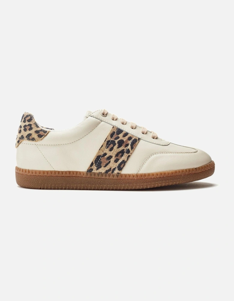 Alnick Trainers - Off White/leopard