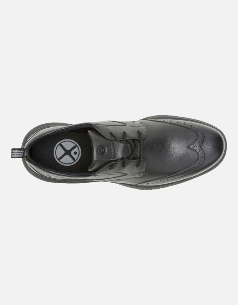 Advance Leather Men's Black/Black Lace-Up Shoes