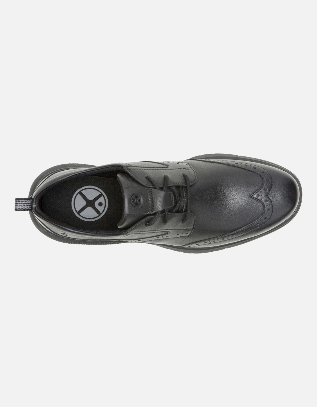 Advance Leather Men's Black/Black Lace-Up Shoes