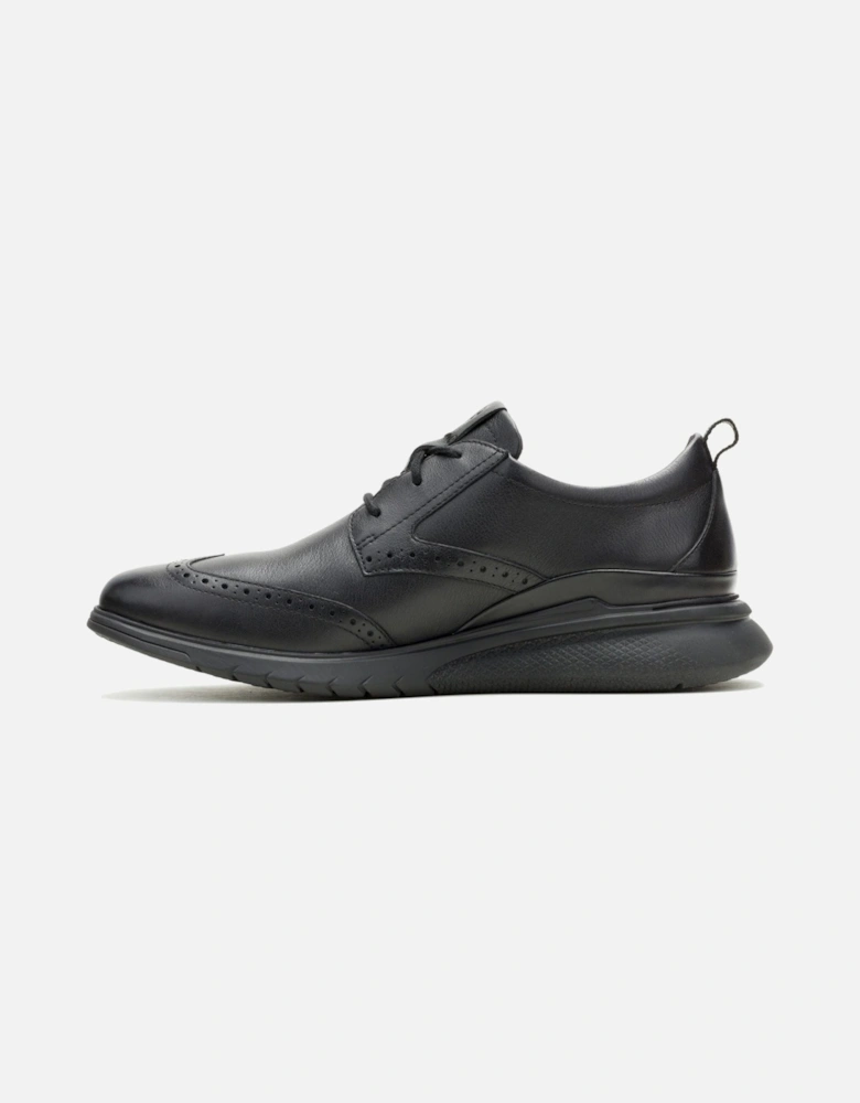 Advance Leather Men's Black/Black Lace-Up Shoes