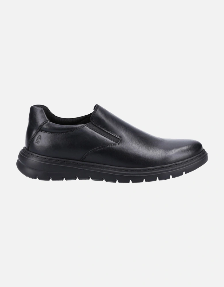 Trent Leather Men's Black Slip-On Shoes