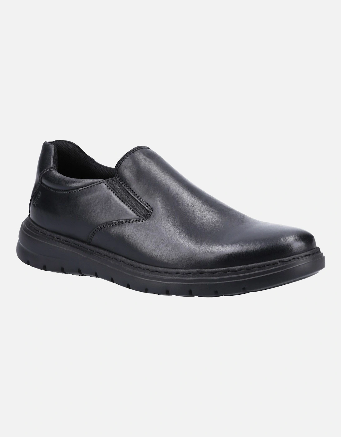 Trent Leather Men's Black Slip-On Shoes, 5 of 4