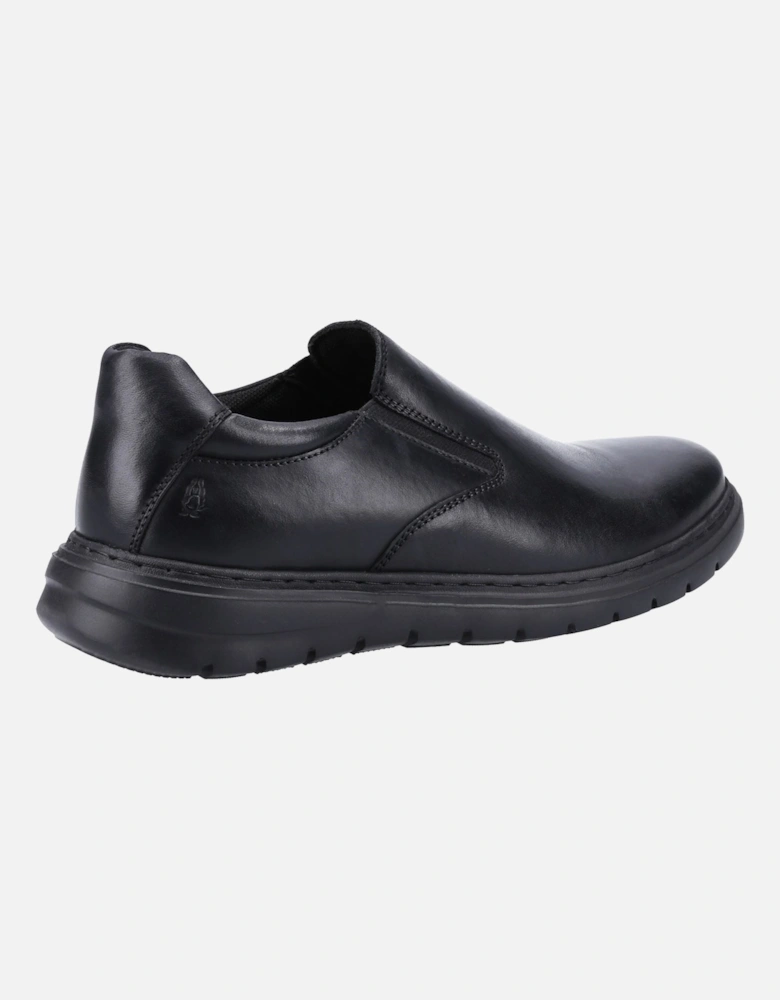 Trent Leather Men's Black Slip-On Shoes