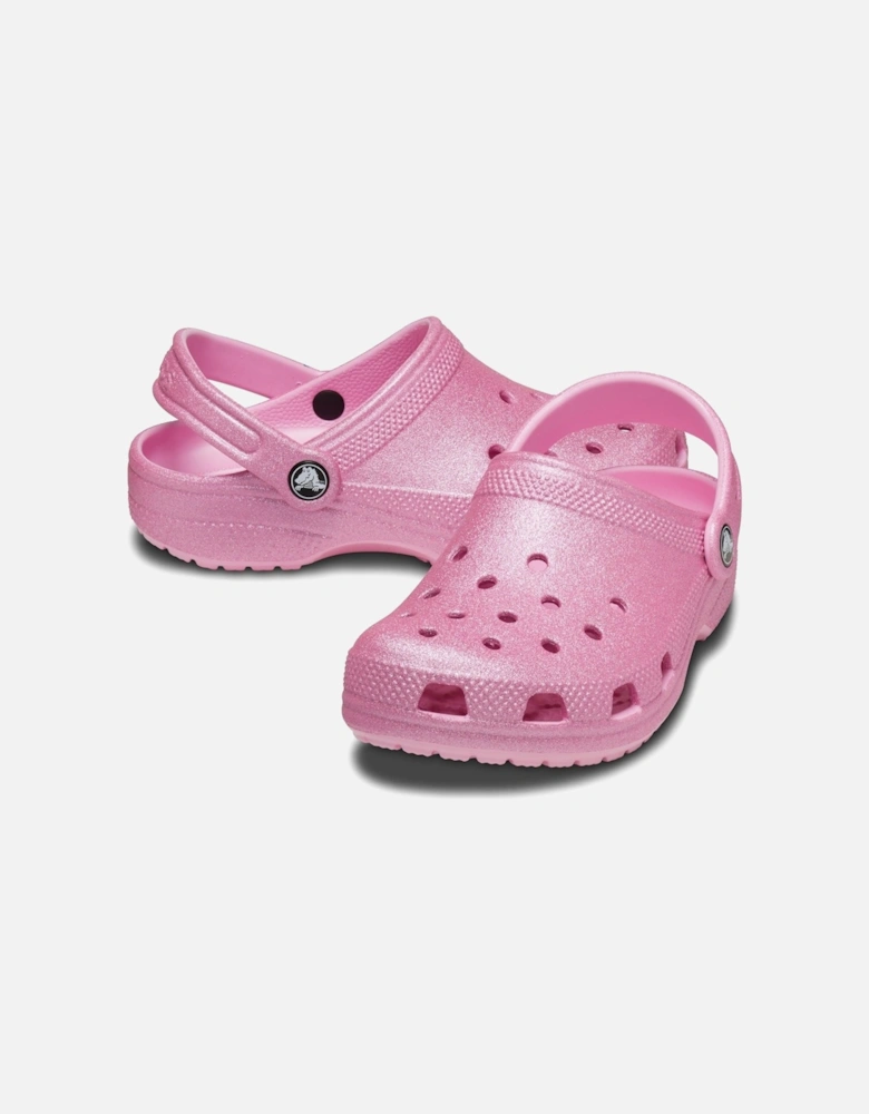 Classic Glitter Thermoplastic Pink Tweed Glitter Loafers