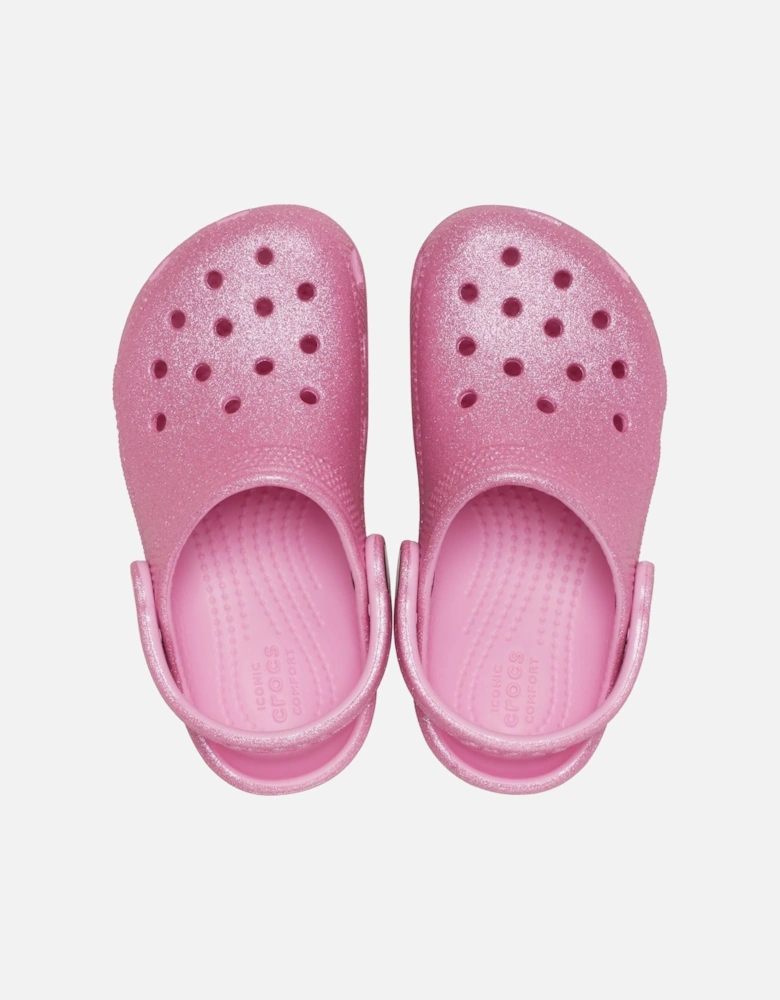 Classic Glitter Thermoplastic Pink Tweed Glitter Loafers