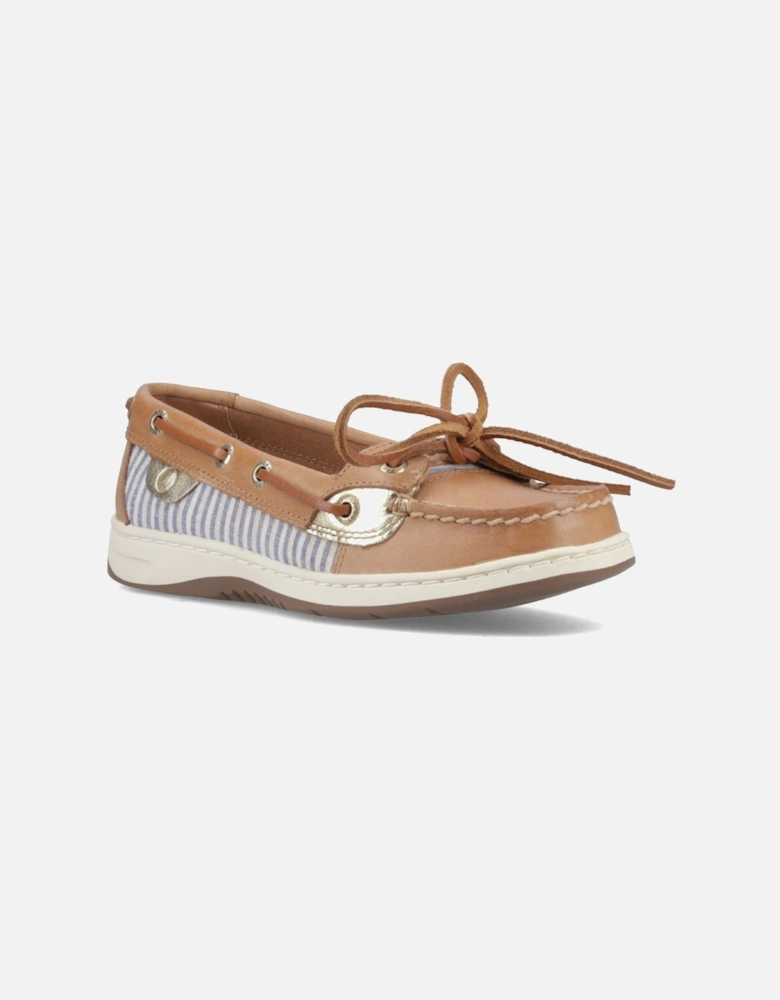 Sperry Angelfish Leather & Cotton Women's Peanut Boat Shoes