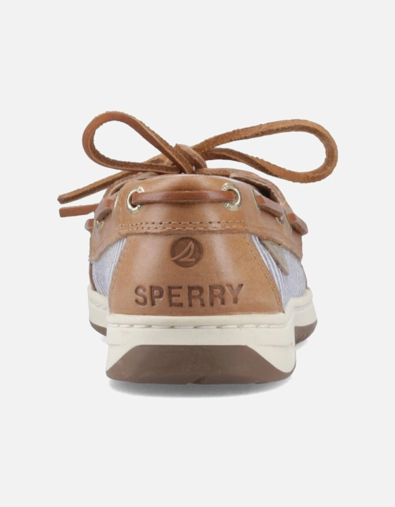 Sperry Angelfish Leather & Cotton Women's Peanut Boat Shoes