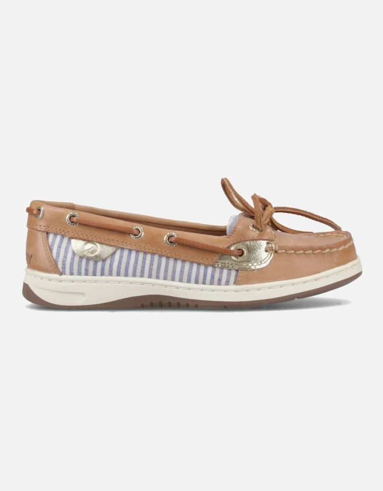 Sperry Angelfish Leather & Cotton Women's Peanut Boat Shoes