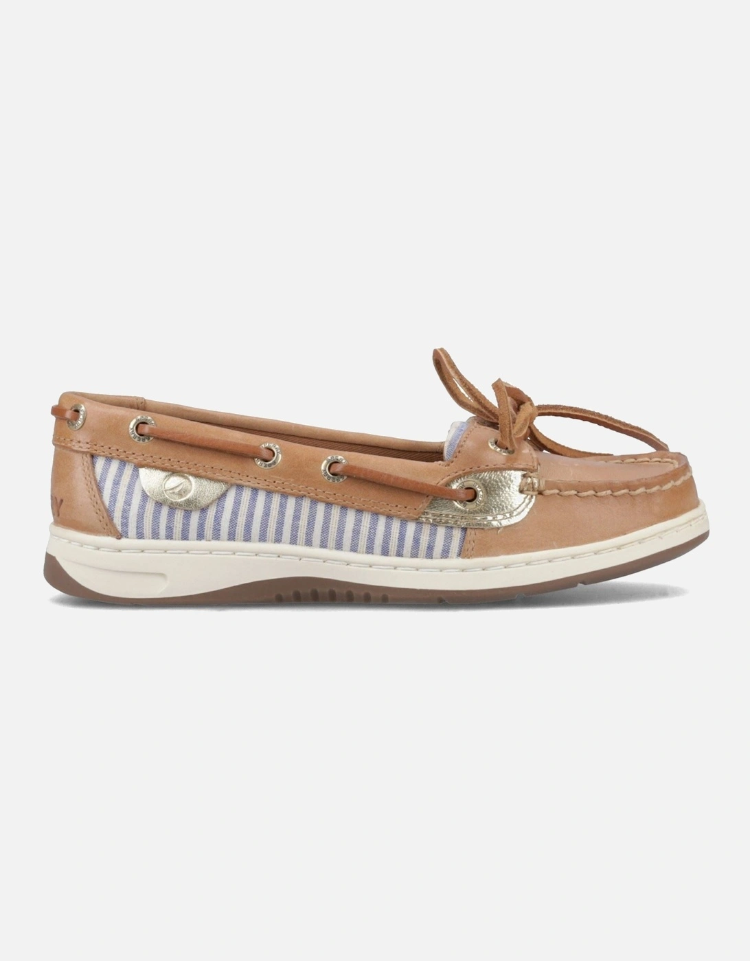 Sperry Angelfish Leather & Cotton Women's Peanut Boat Shoes