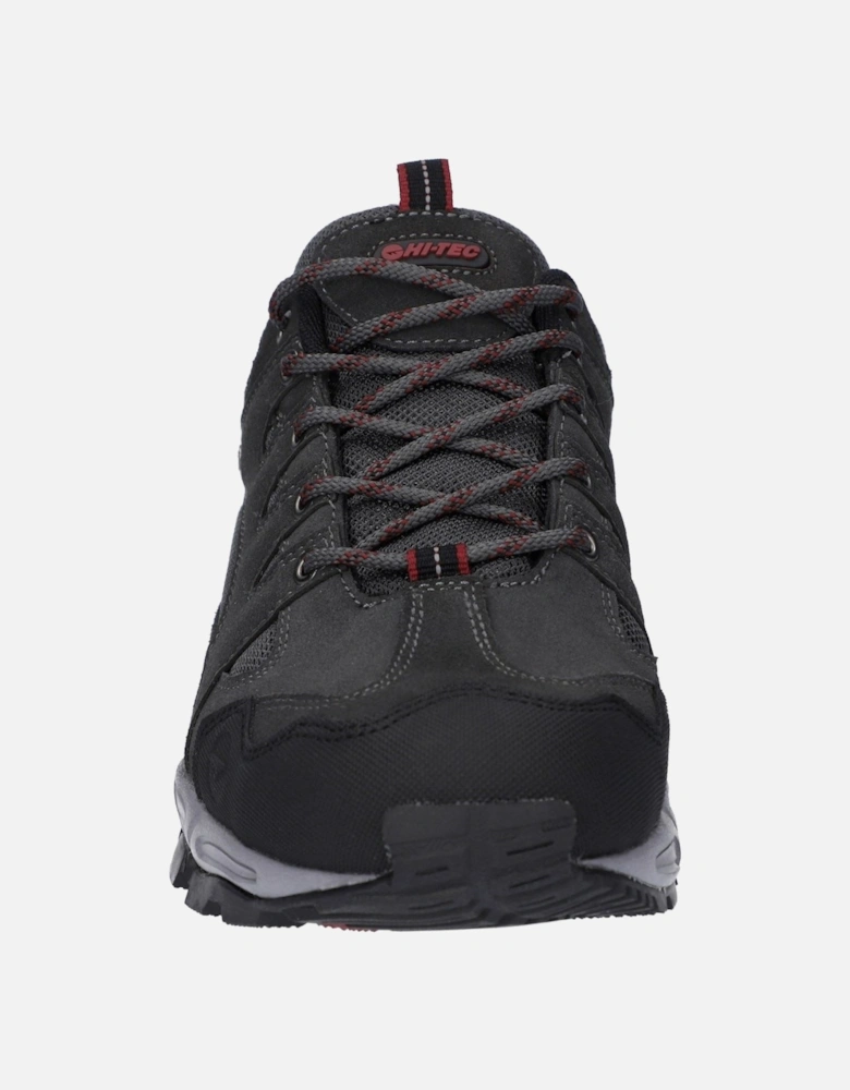 Auckland Lite Leather Men's Graphite Grey/Dark Red Hiking Boots