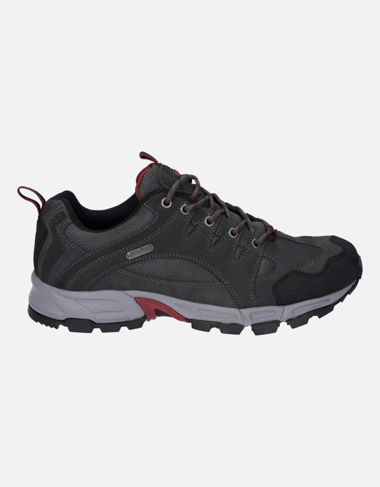 Auckland Lite Leather Men's Graphite Grey/Dark Red Hiking Boots