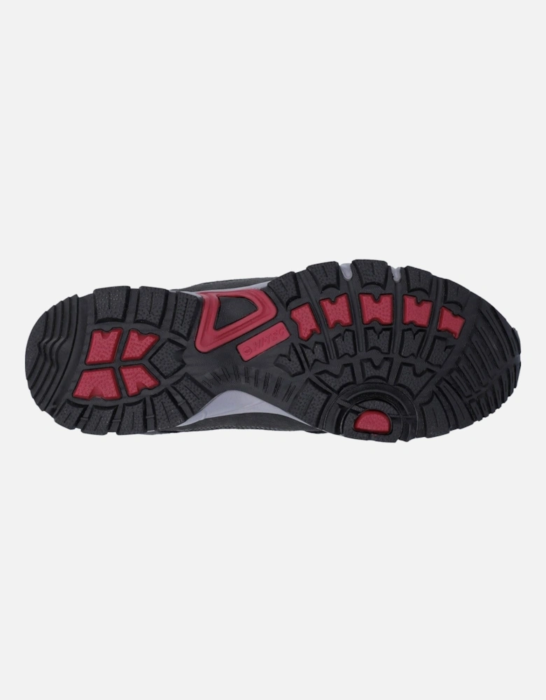 Auckland Lite Leather Men's Graphite Grey/Dark Red Hiking Boots