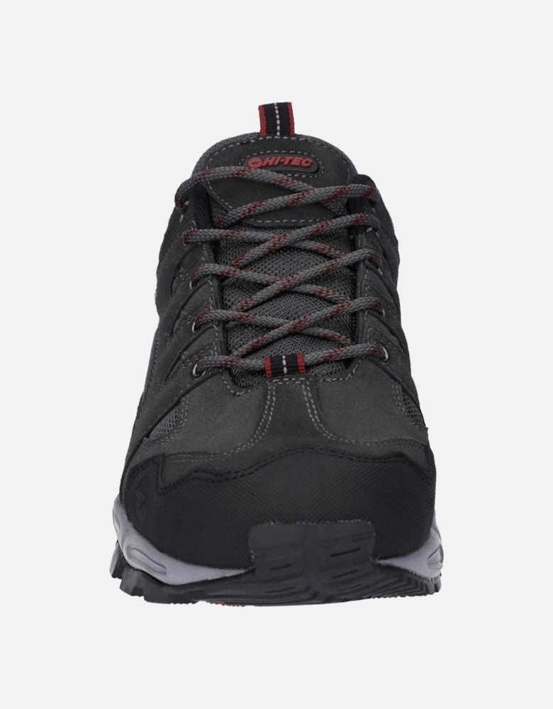 Auckland Lite Leather Men's Graphite Grey/Dark Red Hiking Boots