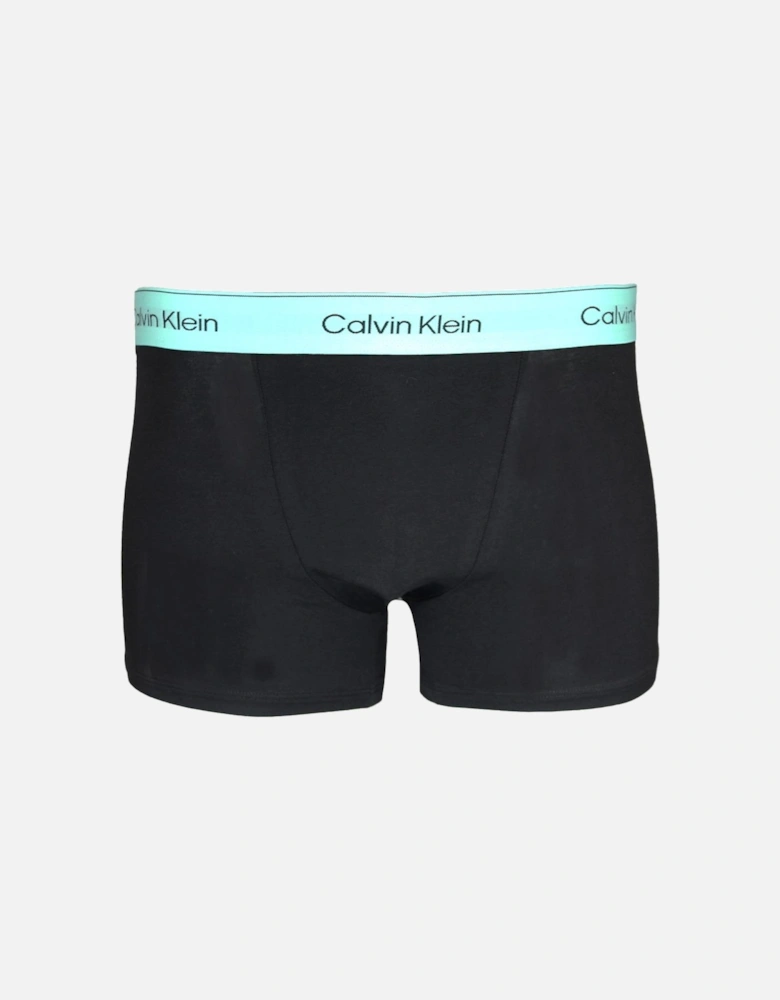 3-Pack Icon Cotton Stretch Relaxed Fit Boxer Trunks, Black