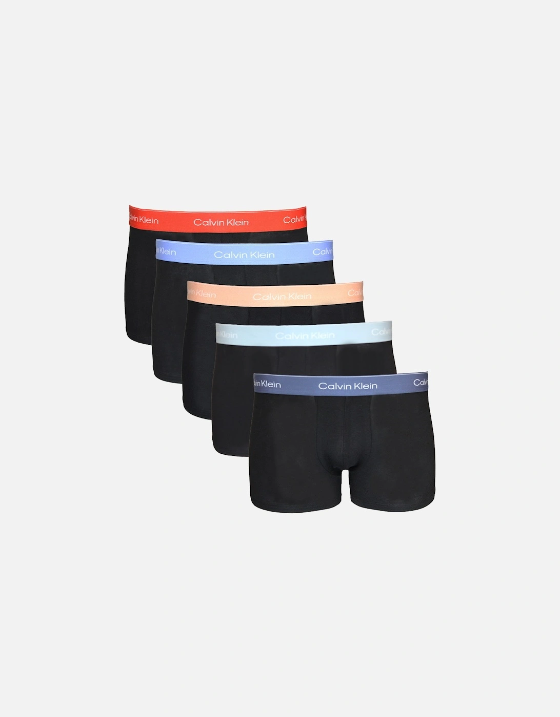 5-Pack Icon Cotton Stretch Boxer Trunks, Black/Multi, 3 of 2