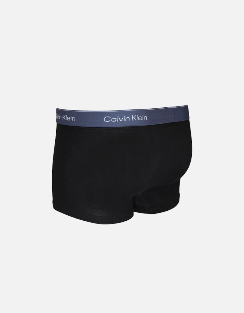 5-Pack Icon Cotton Stretch Boxer Trunks, Black/Multi
