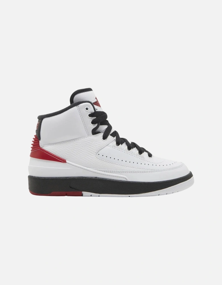 Air Jordan 2 Retro Red Detail White Sneakers