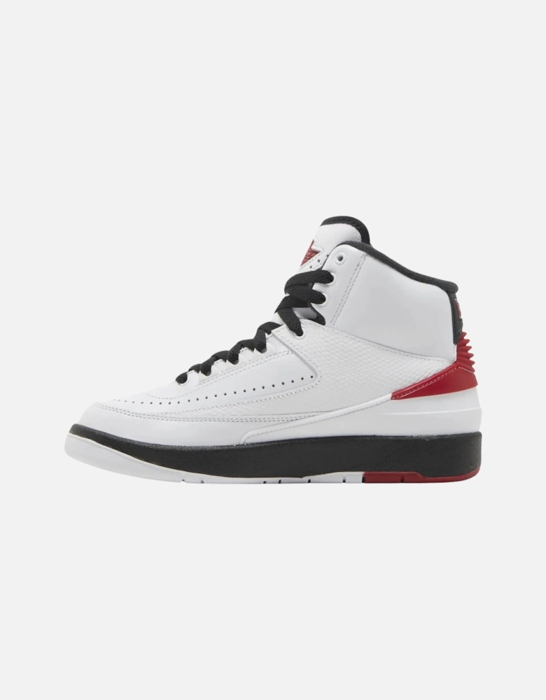 Air Jordan 2 Retro Red Detail White Sneakers
