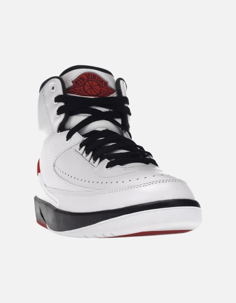 Air Jordan 2 Retro Red Detail White Sneakers