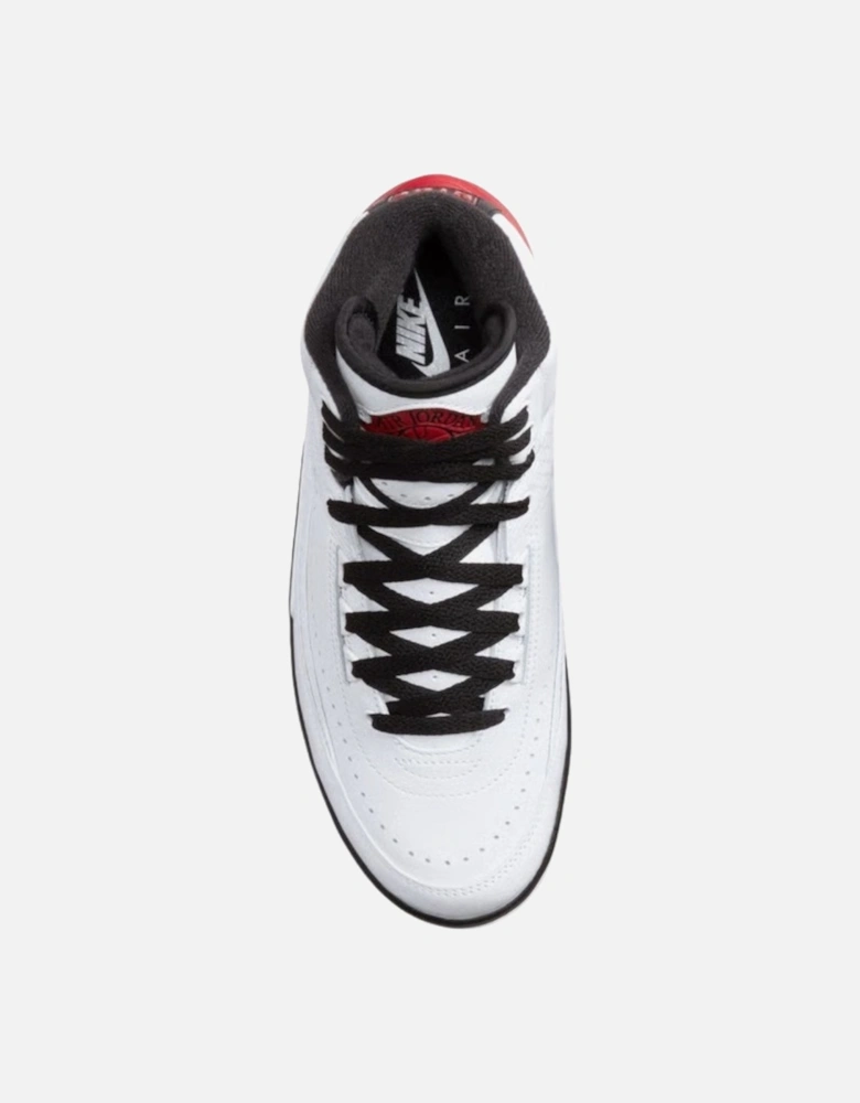 Air Jordan 2 Retro Red Detail White Sneakers