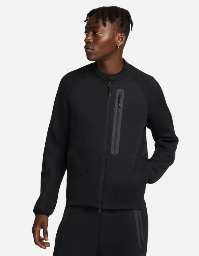 Plain Black Zip-Up Sweatshirt