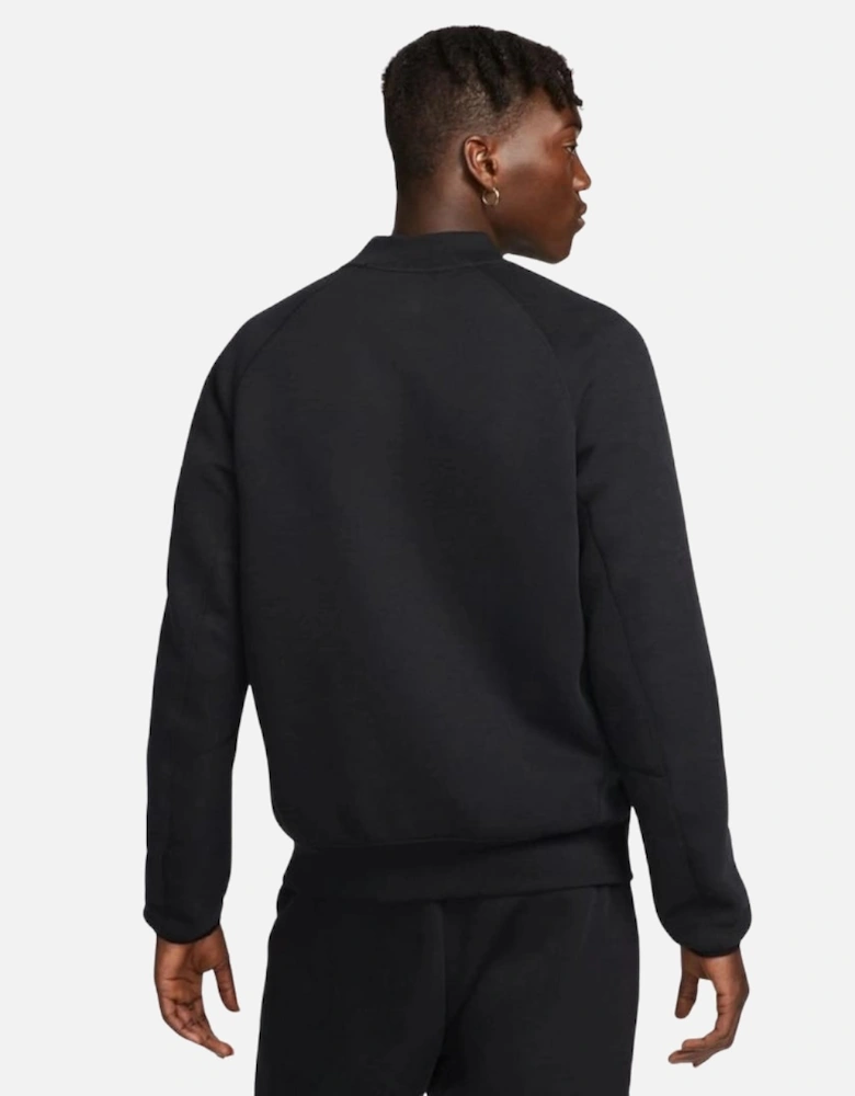 Plain Black Zip-Up Sweatshirt