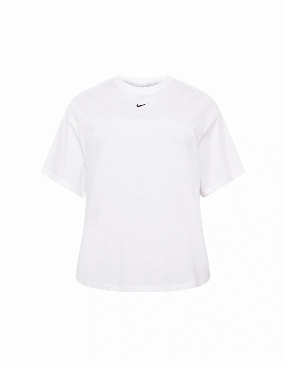 Small Brand Logo White T-Shirt Plus Size, 4 of 3