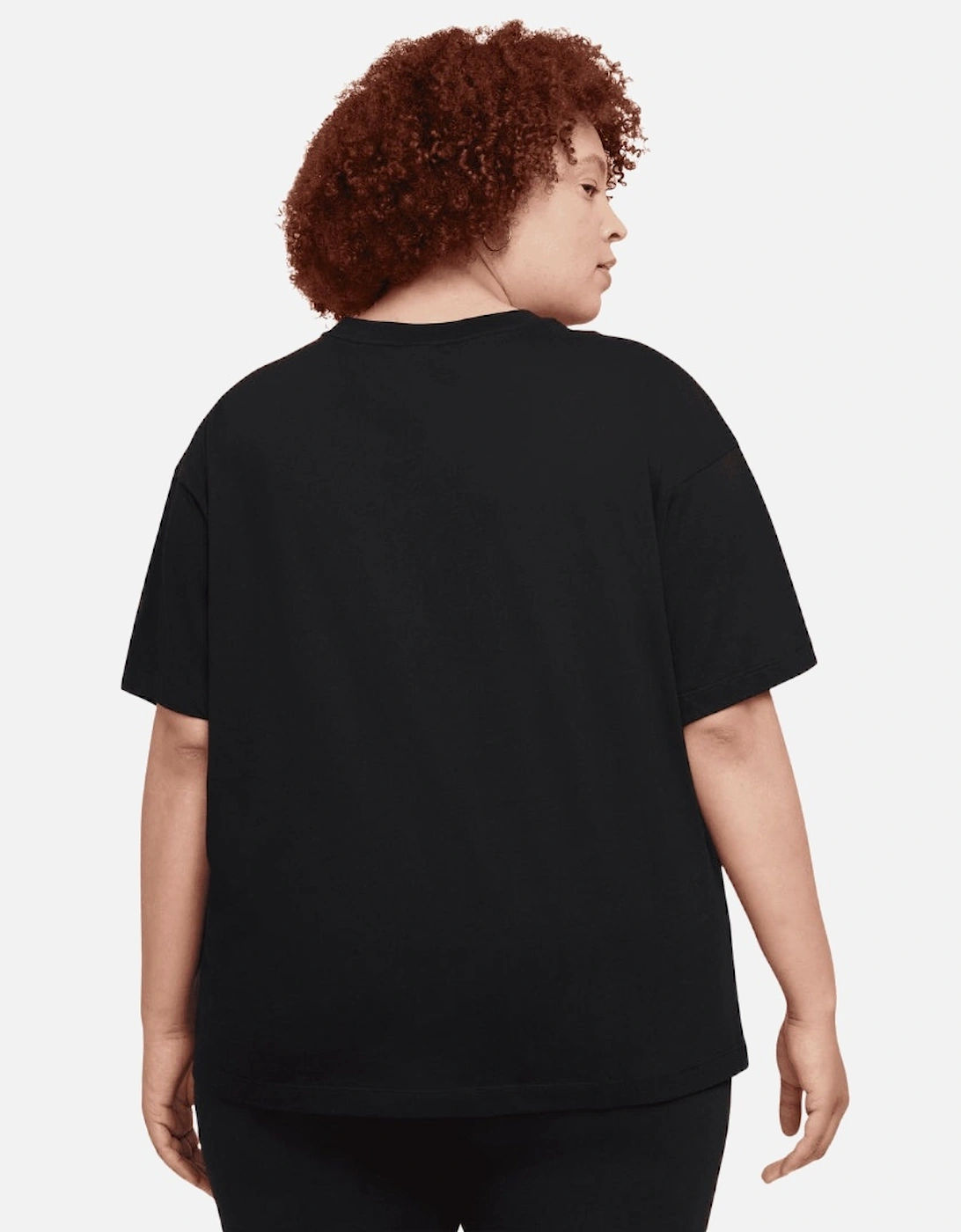 Small Swoosh Logo Black T-Shirt Plus Size