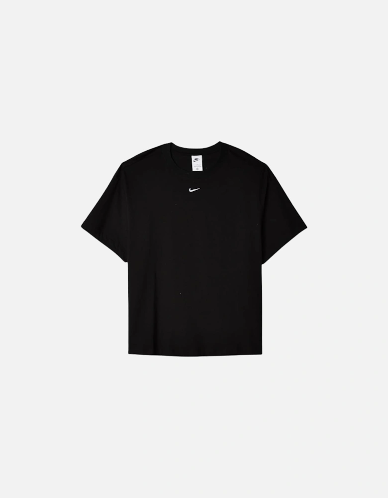 Small Swoosh Logo Black T-Shirt Plus Size