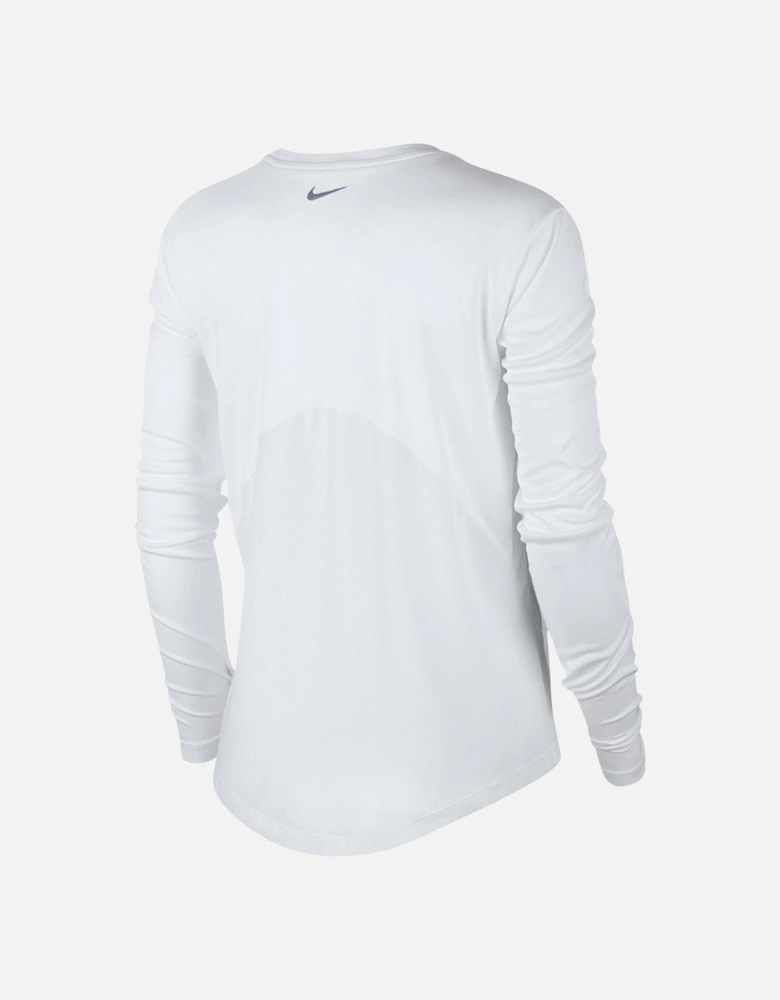 Long Sleeve White Running Top