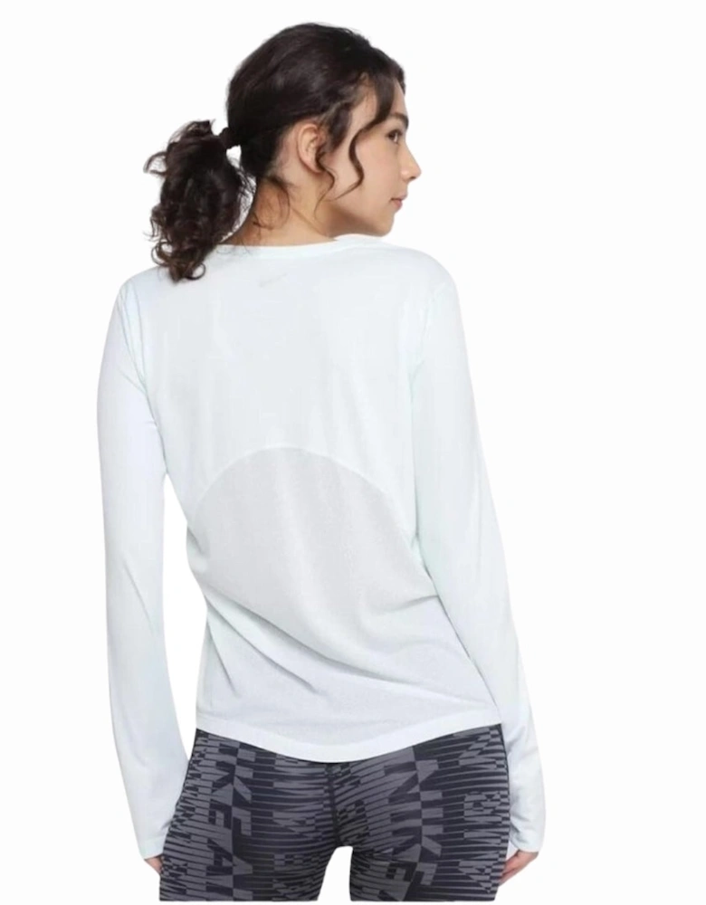 Long Sleeve White Running Top